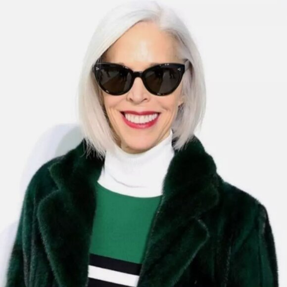 OLIVER PEOPLES ROSLLA 55mm SUN in Grey Gradient MSRP$492 GLAMOROUS STYLE